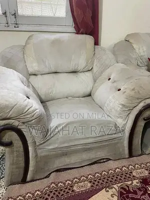 7 Seater White Velvet Sofa Set with Strong Wooden Frame