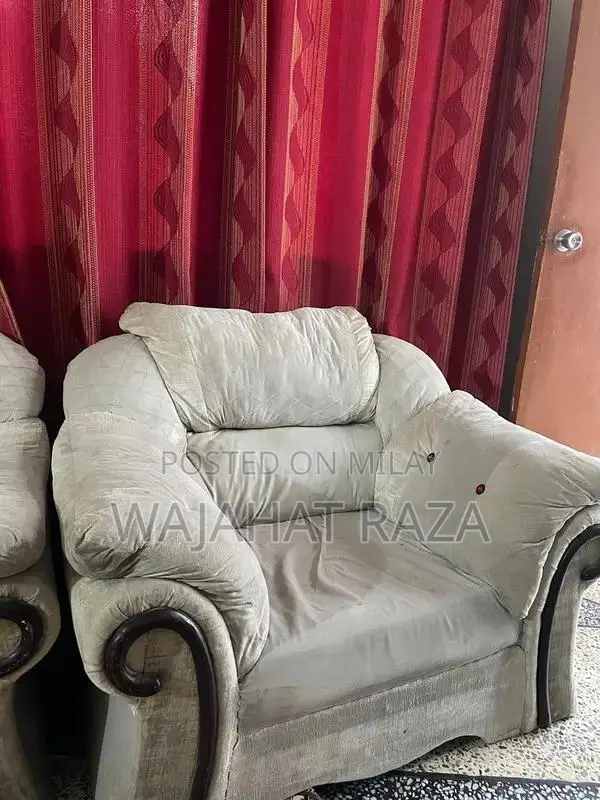 7 Seater White Velvet Sofa Set with Strong Wooden Frame