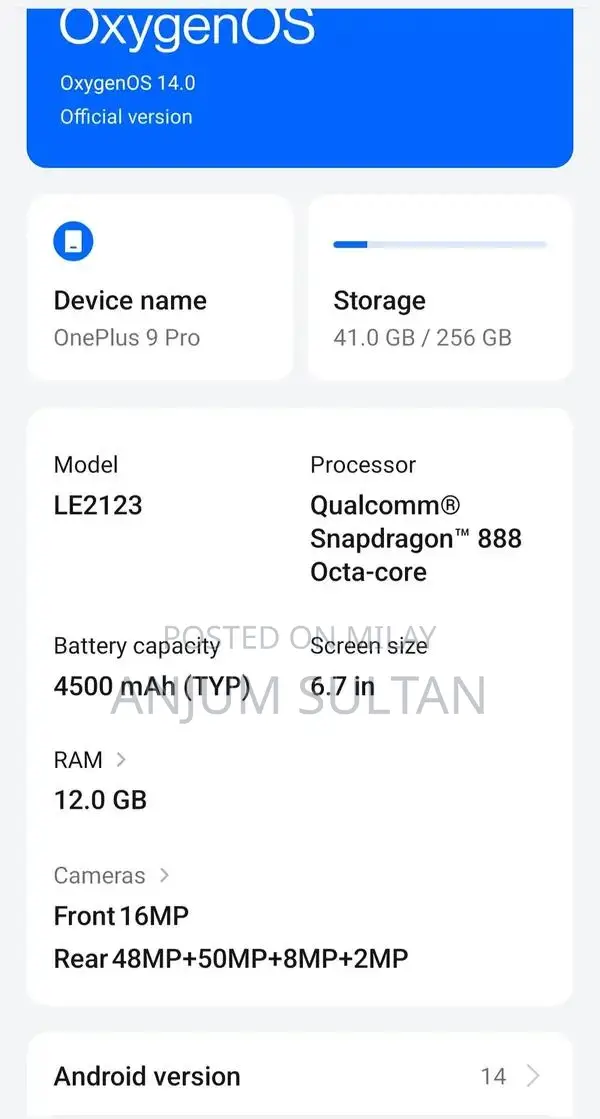 OnePlus 9 Pro Premium Smartphone 12GB RAM 256GB Storage