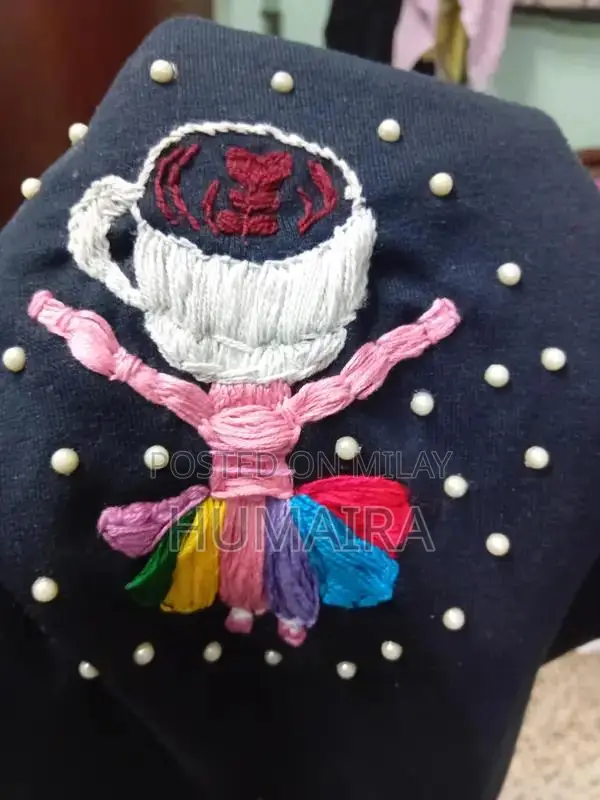 Handmade Embroidered Winter T-Shirt for 5-6 Year Old Children