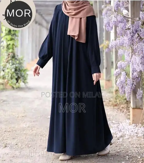 Blue Flared Abaya - Modern Islamic Modest Wear