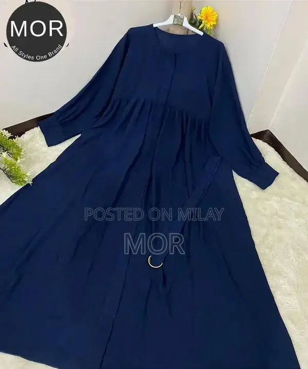 Blue Flared Abaya - Modern Islamic Modest Wear