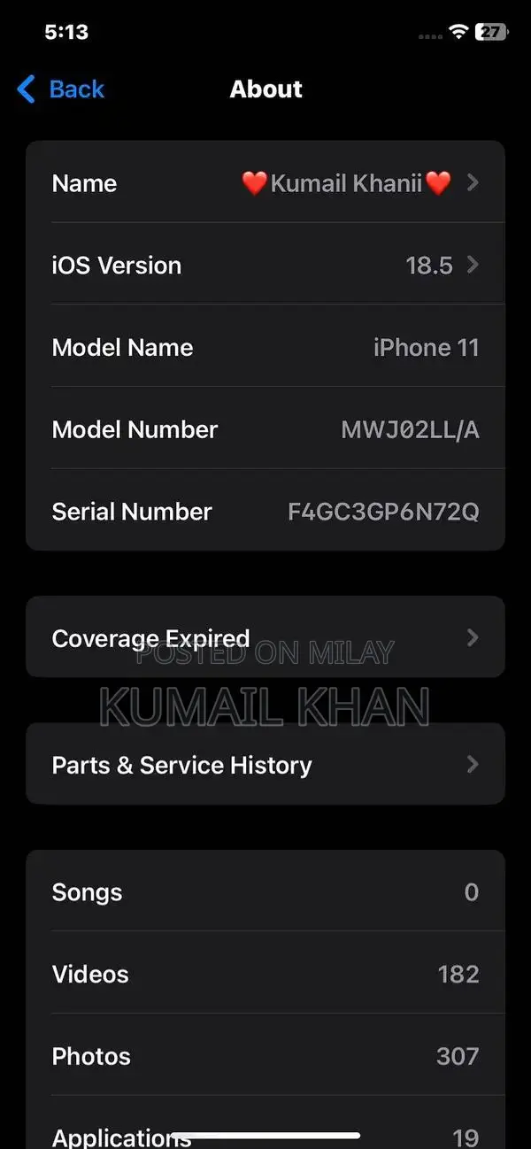 Apple iPhone 11 128GB Smartphone - Non PTA Variant