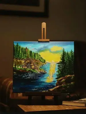 Photo - Acrylic Landscape Canvas Painting - 6x6 Inches Artwork