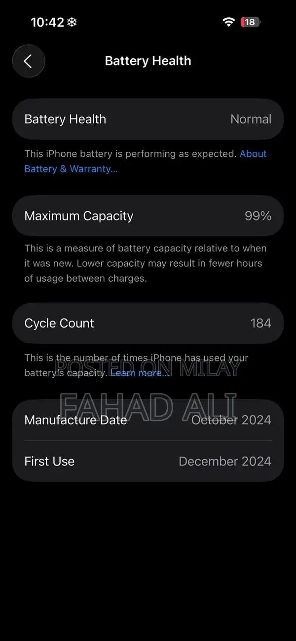 Apple iPhone 15 128GB Smartphone with High Battery Health