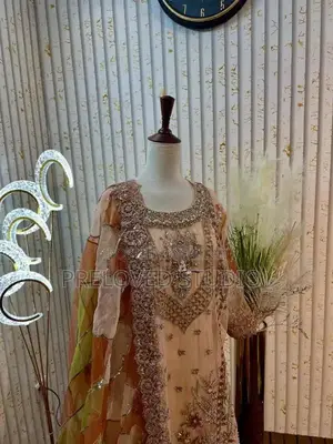 Elegant Intricate Embellished Dress with Vibrant Dupatta