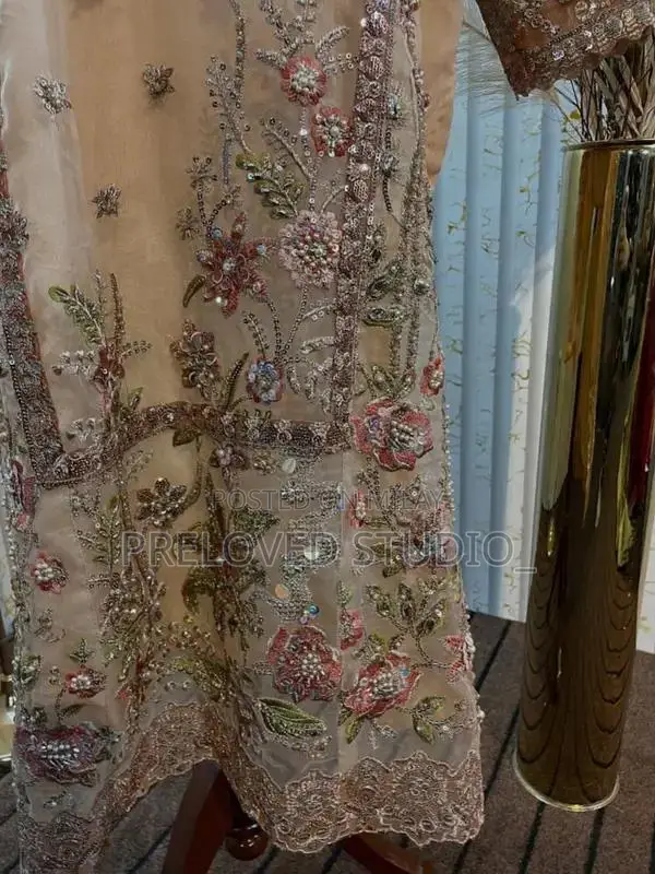 Elegant Intricate Embellished Dress with Vibrant Dupatta