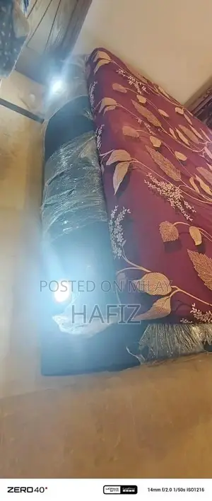 Modern King Size Double Bed with LED Lights and Sound System