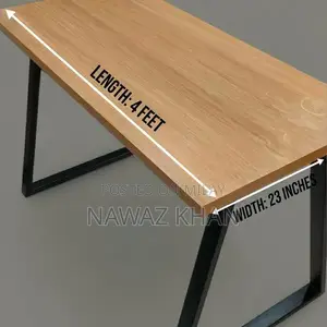 Heavy Metal Frame Custom Computer Table Desk - 4 Feet Long