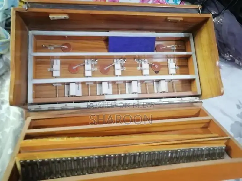 Indian Harmonium with Double Reeds - Kolkata Crafted Musical Instrumen
