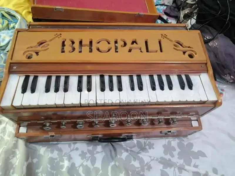 Indian Harmonium with Double Reeds - Kolkata Crafted Musical Instrumen