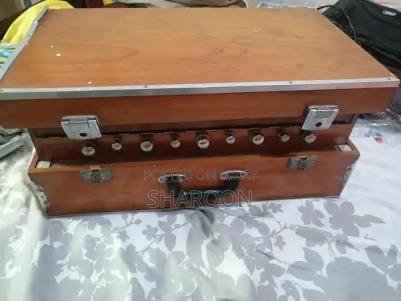 Indian Harmonium with Double Reeds - Kolkata Crafted Musical Instrumen