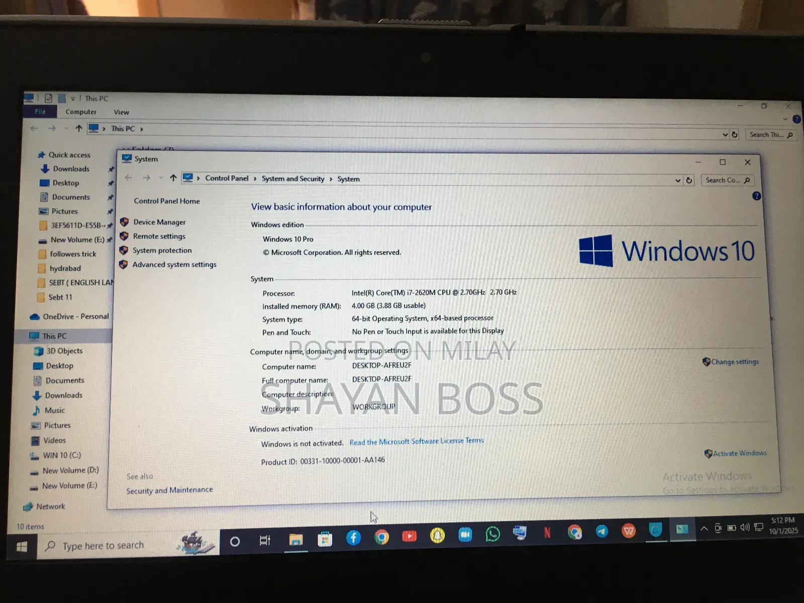 Laptop Dell Latitude E6420 4GB Intel Core I7 SSD 16 GB