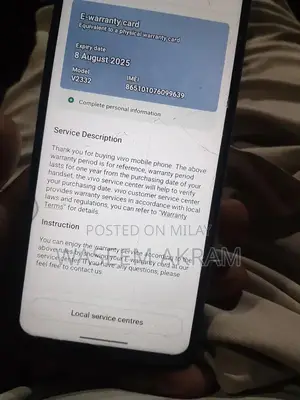 Vivo Y03 Smartphone - Compact Mobile Device with Storage