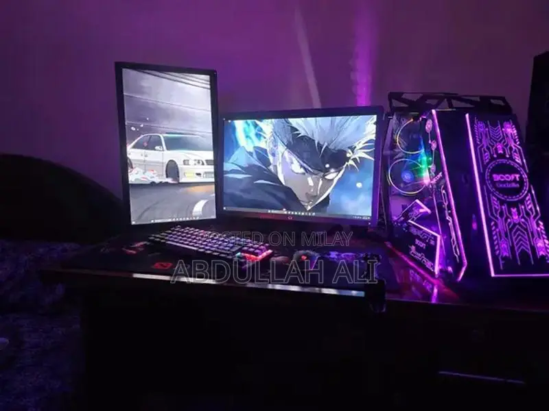 RGB Gaming Computer Case with Light Changing Button