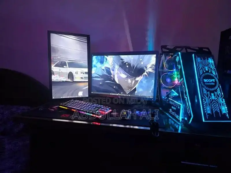 RGB Gaming Computer Case with Light Changing Button