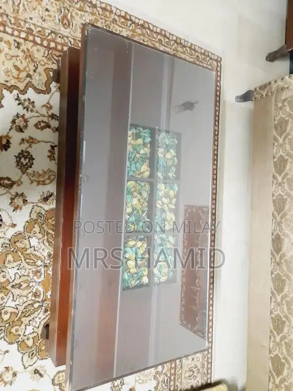 3-Piece Wooden and Glass Table Set with Small Side Tables