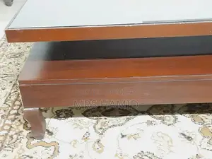 3-Piece Wooden and Glass Table Set with Small Side Tables