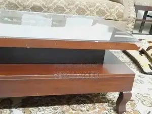 3-Piece Wooden and Glass Table Set with Small Side Tables