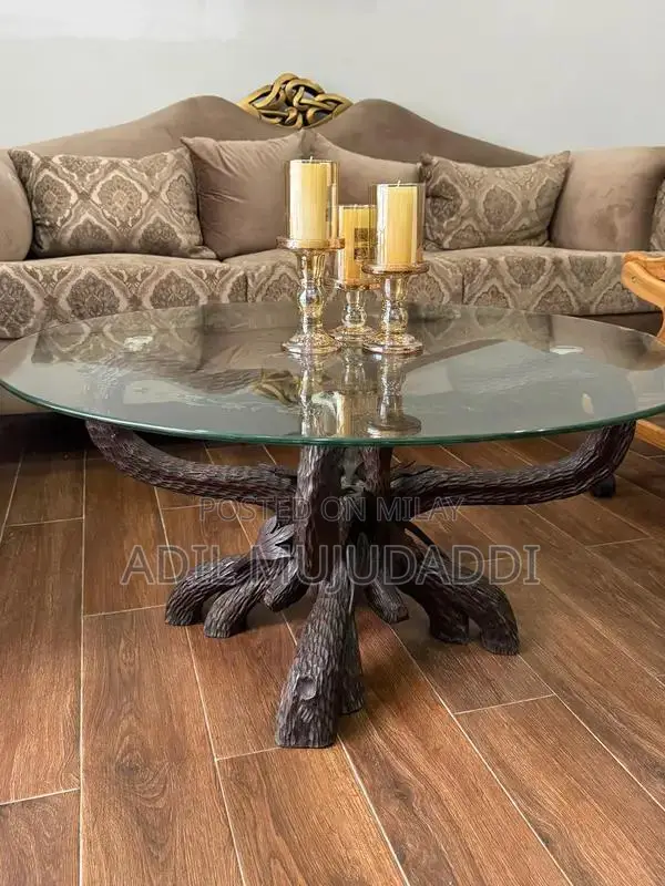 Stylish 3-Piece Solid Wood Center Table Set