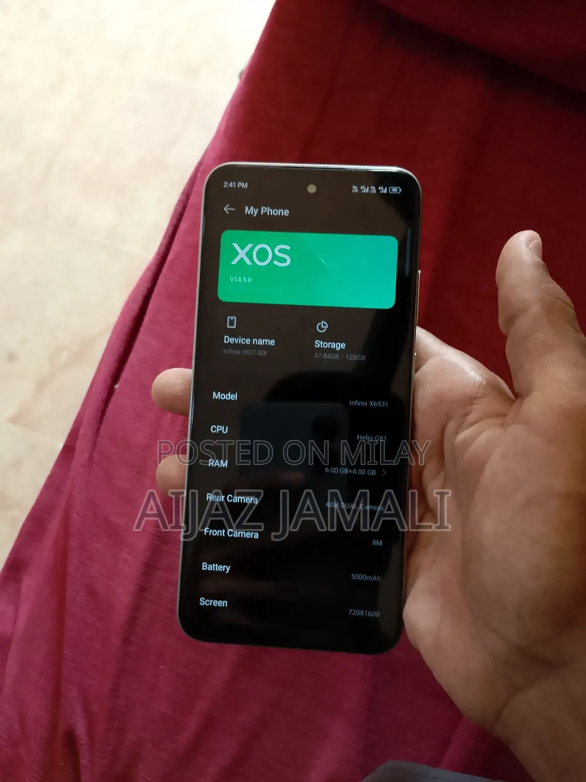 Infinix Hot 50i 128 GB Silver