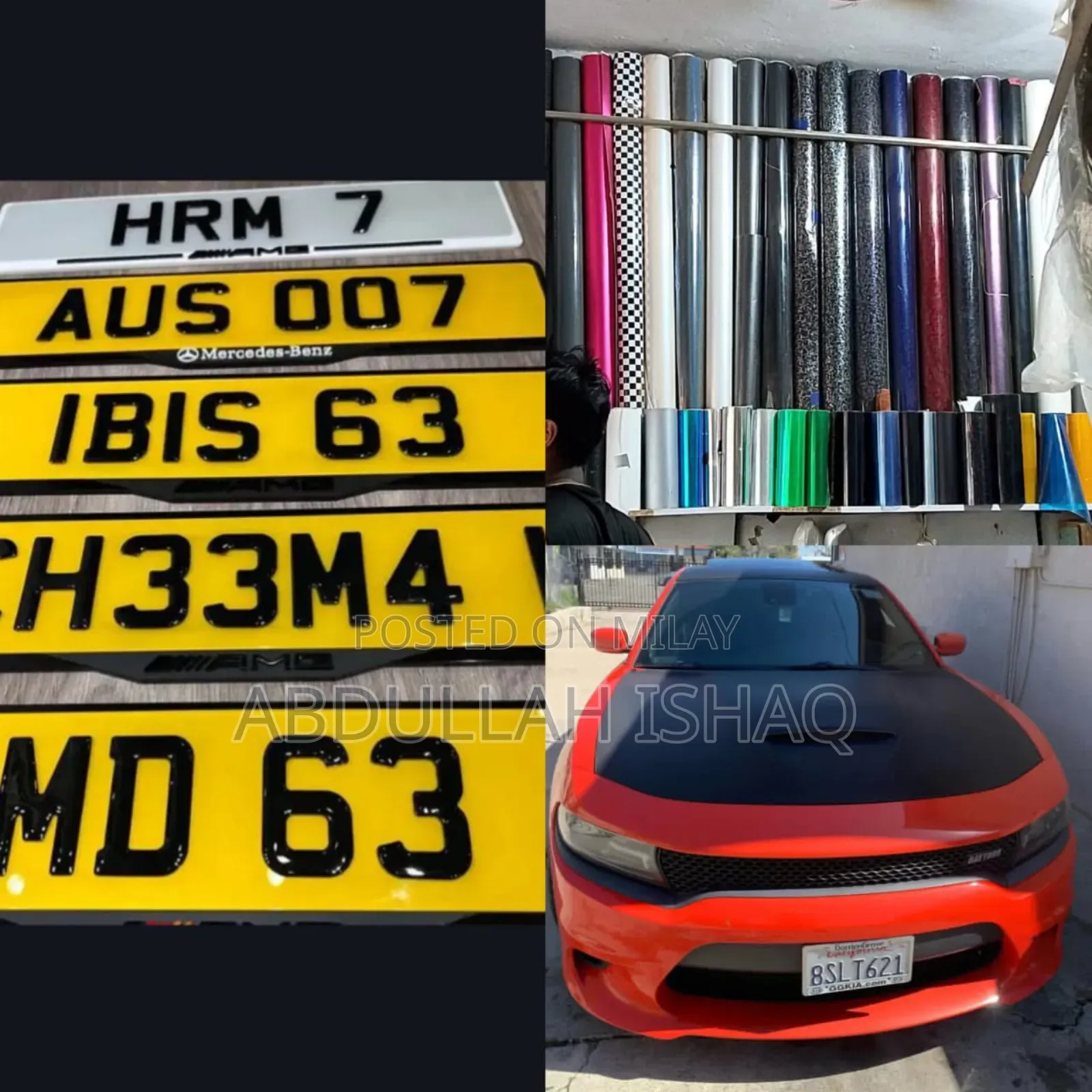 Car Wrap Number Plates