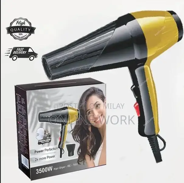 3500W Professional Hair Dryer with Multiple Heat and Speed Settings