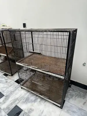 Photo - Large Parrot Cage with 4 Portions and Removable Trays