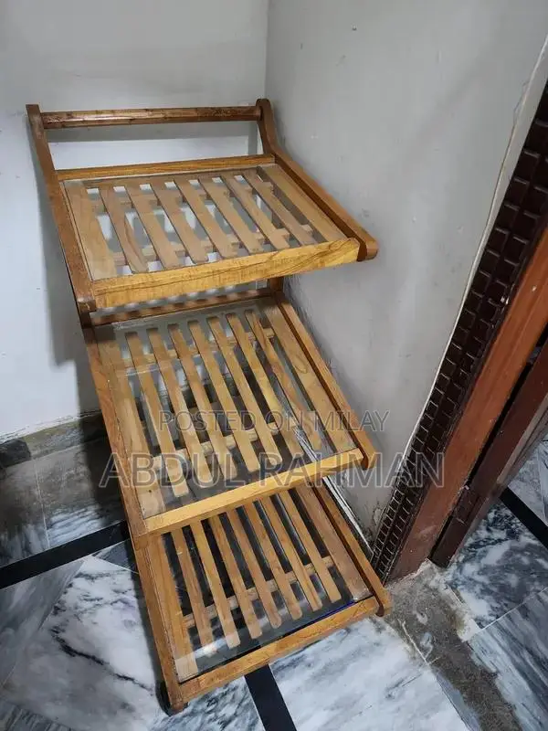 Wooden Center Table and Tea Trolley Set