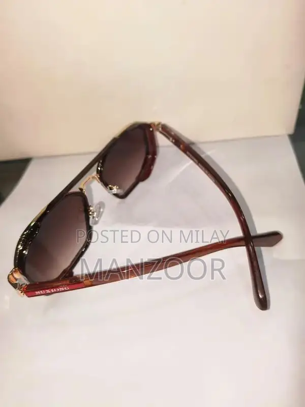 Fashion Sunglasses with Black Silver Frame and Light Blue Lens