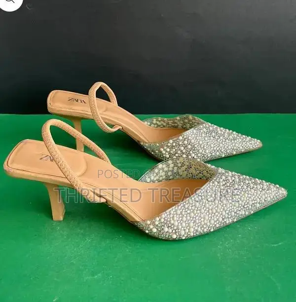 Zara Women's Sling Back High Heel Pumps - Barely Worn Elegant Shoes