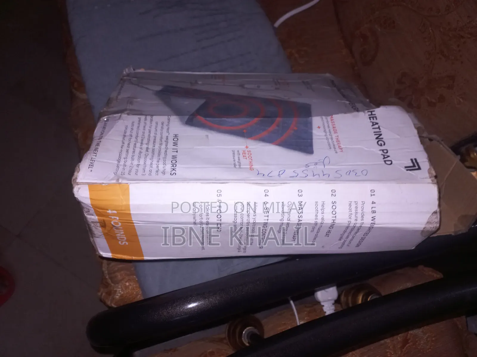 Physiotherapy Heat Massaging Weighted Heating Pad by Sharper Image