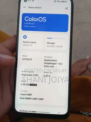 New Oppo F17 128 GB Black