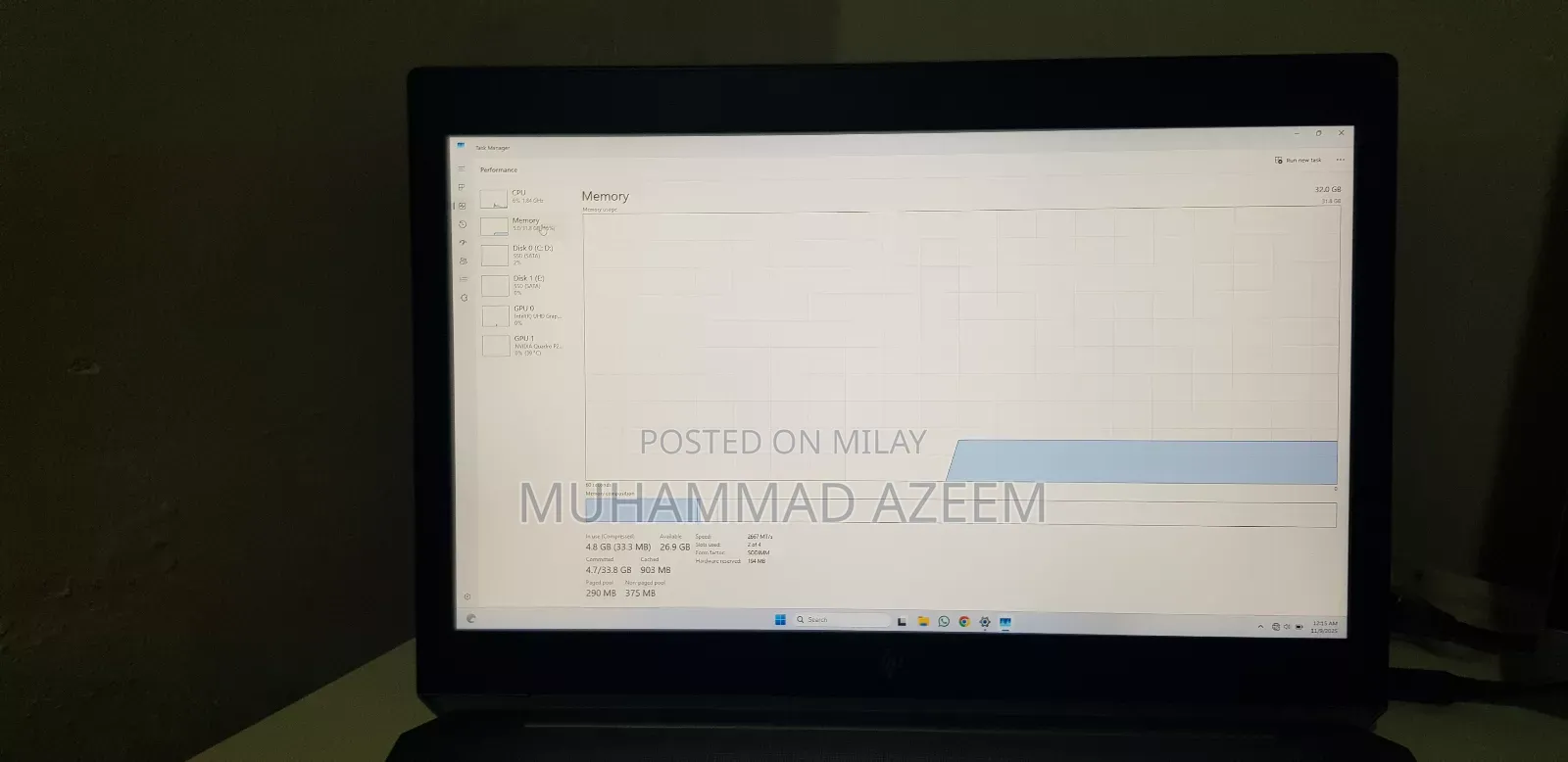 Laptop HP ZBook 15 G5 32GB Intel Core I7 SSD 512GB