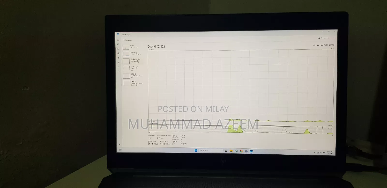 Laptop HP ZBook 15 G5 32GB Intel Core I7 SSD 512GB