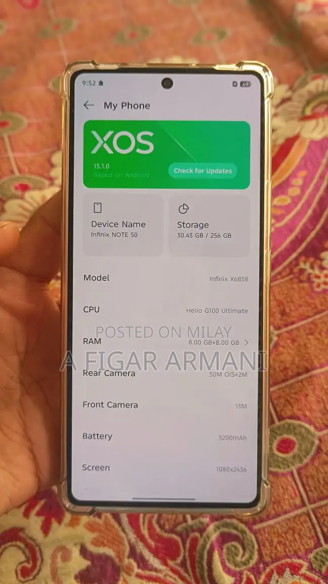 New Infinix Note 50 4G 256 GB Yellow