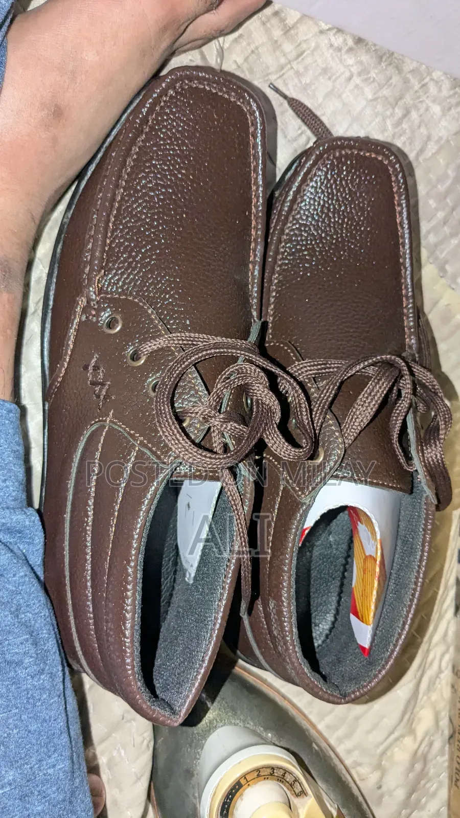 Mens Textured Lace-Up Shoes