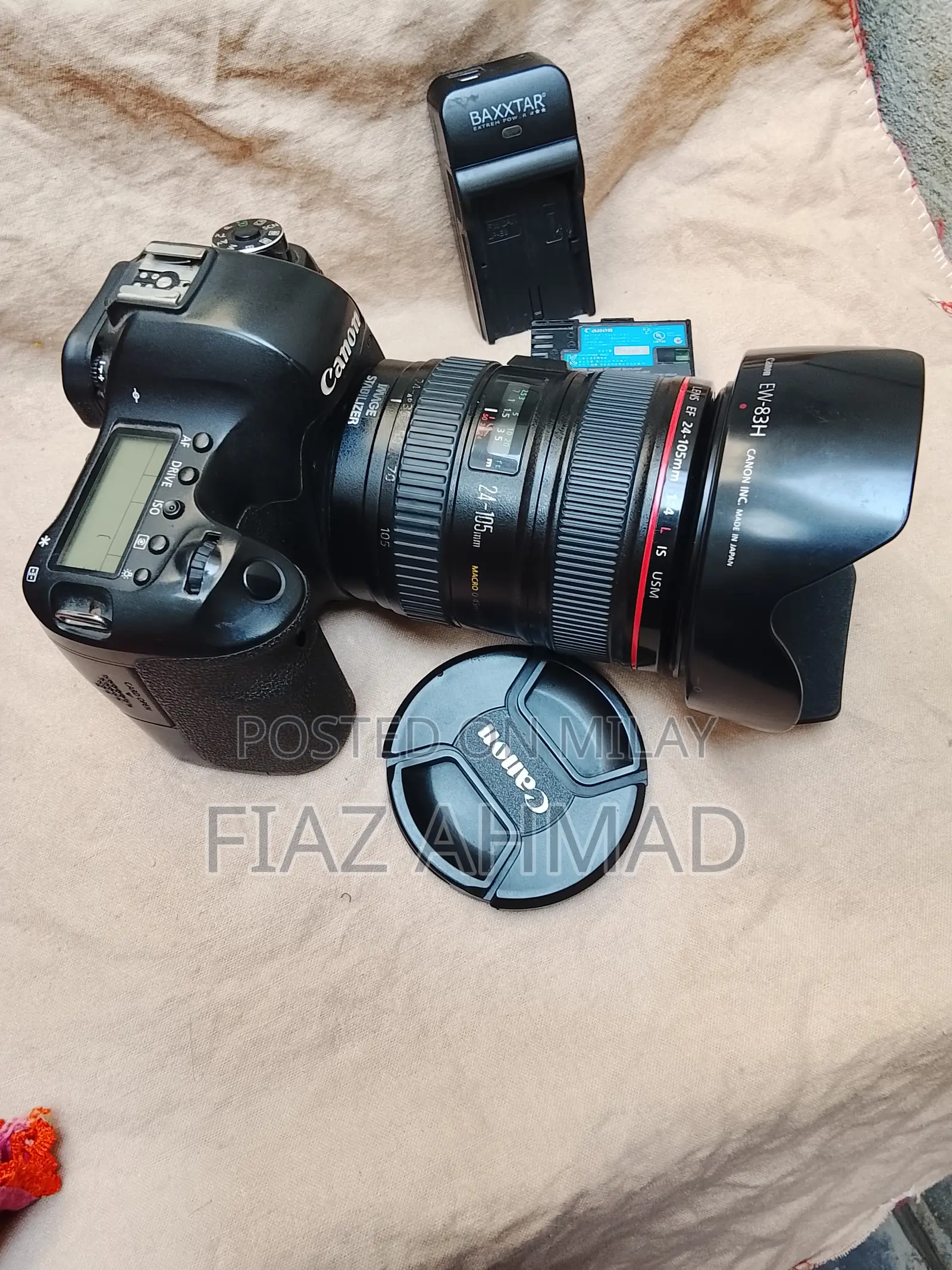 Canon 6d With 24x105bettry Charger Strip Good Condition