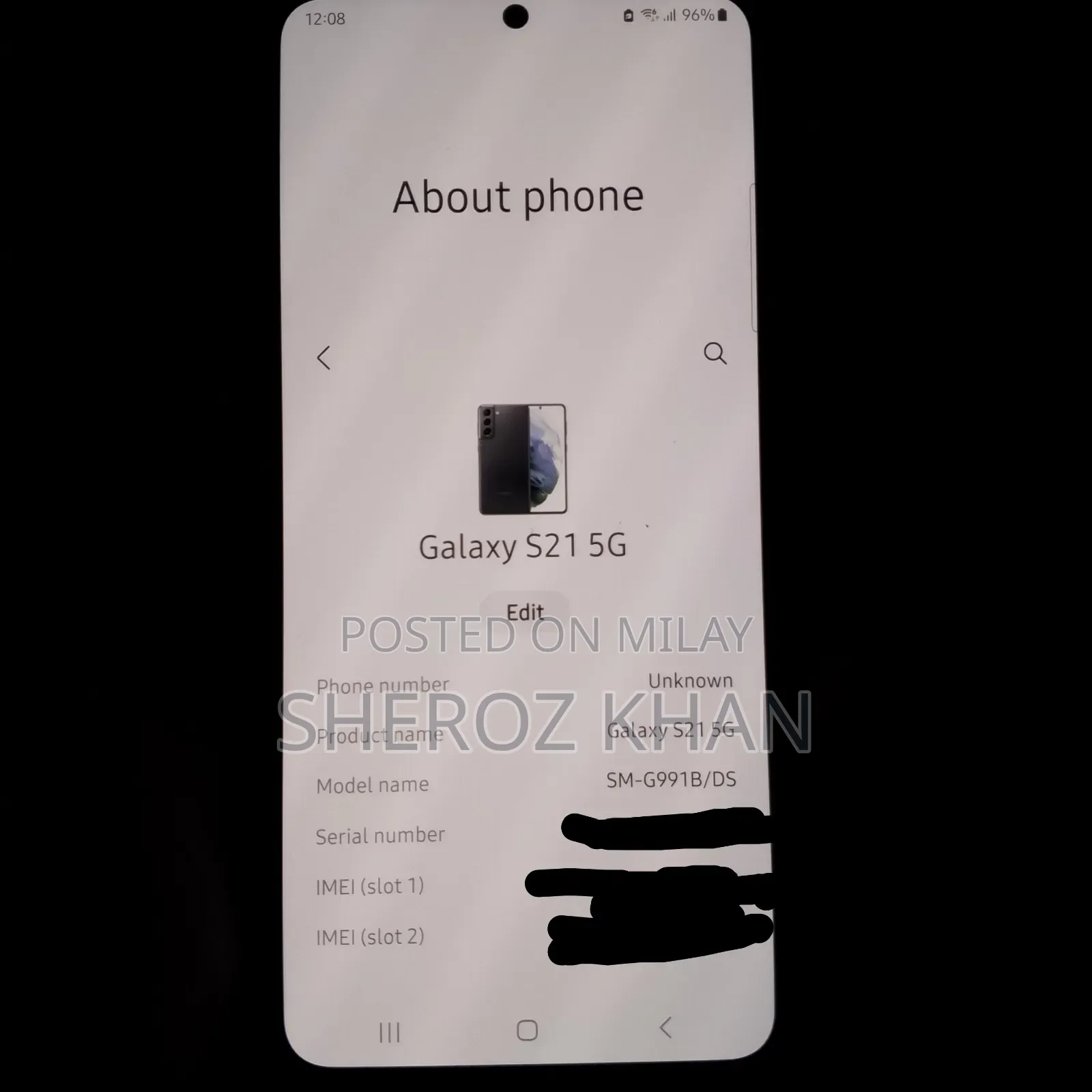 Samsung Galaxy S21 5G 128 GB Black