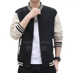 Photo - Men Buttoned Trendy Baseball Jackets