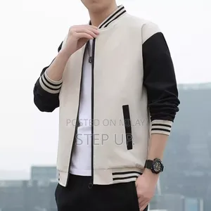 Men Buttoned Trendy Baseball Jackets