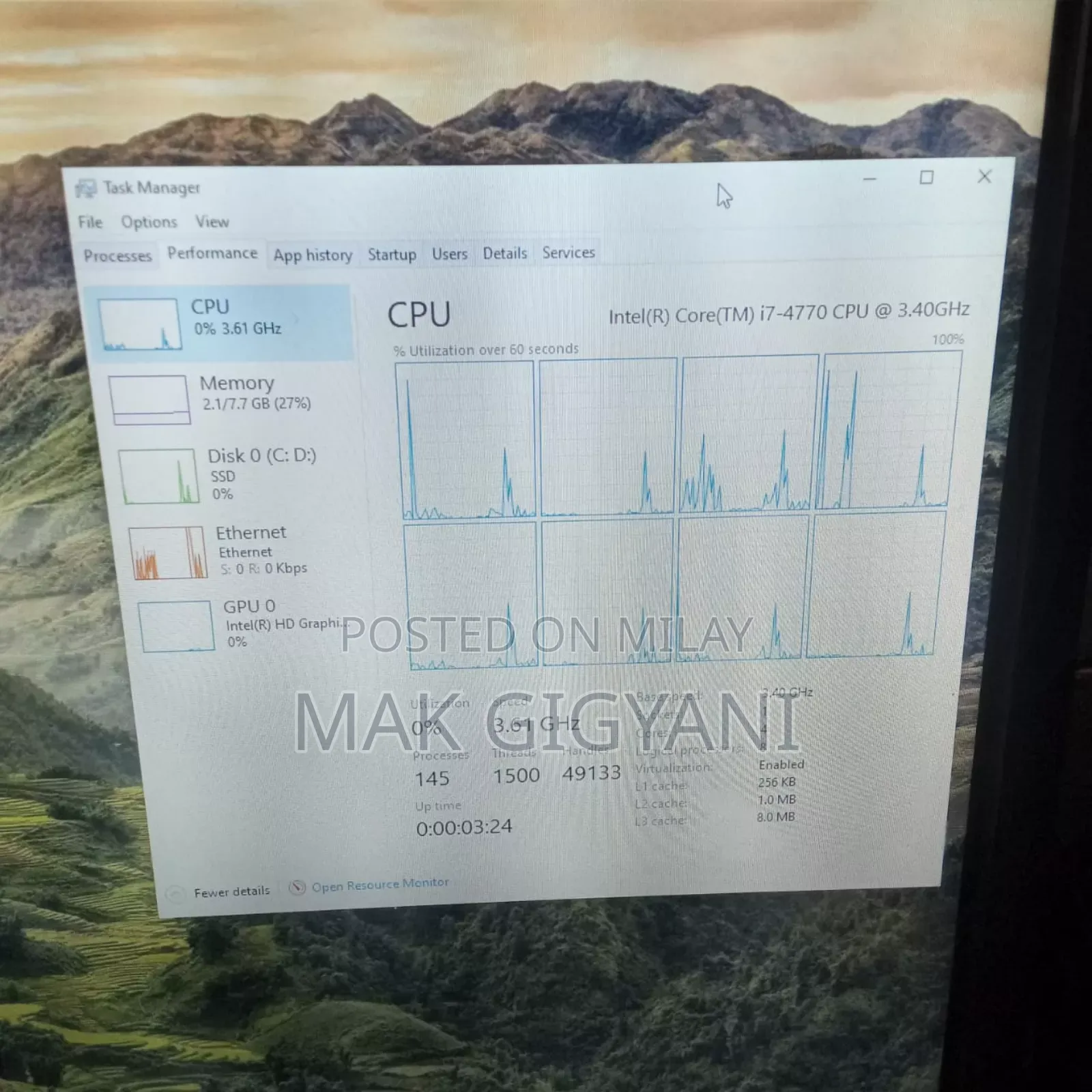 Desktop Computer 8GB Intel Core I7 SSD 512GB