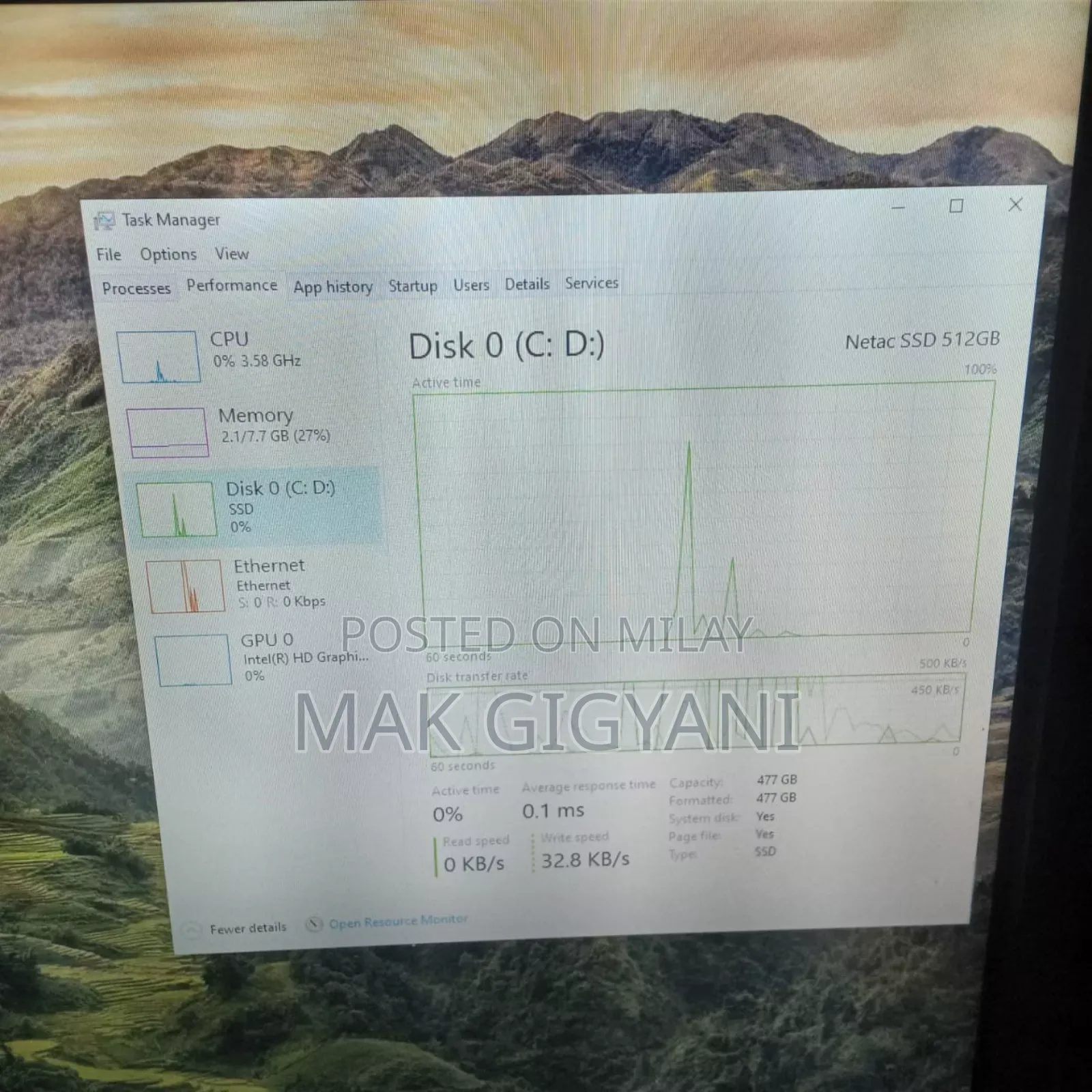 Desktop Computer 8GB Intel Core I7 SSD 512GB