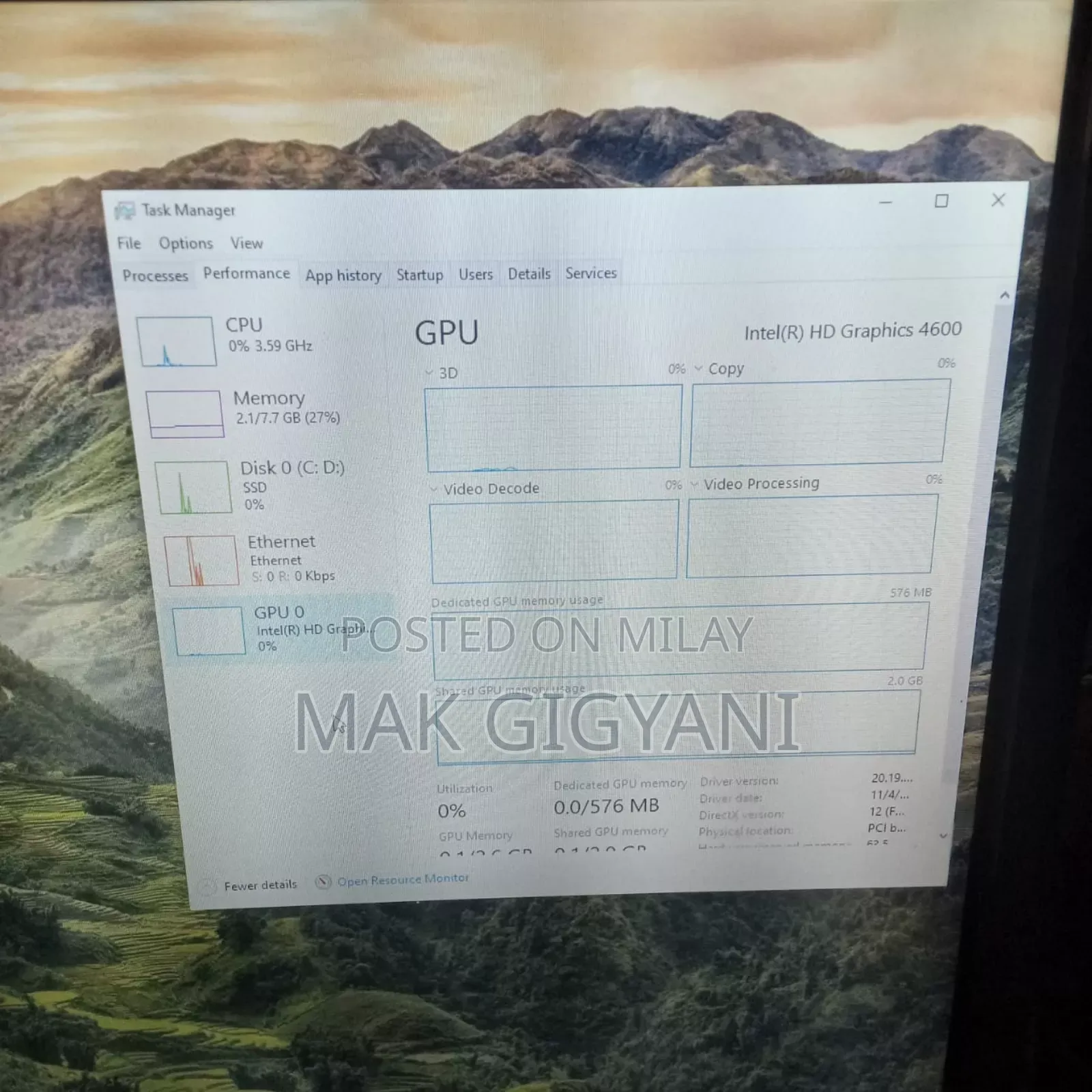 Desktop Computer 8GB Intel Core I7 SSD 512GB