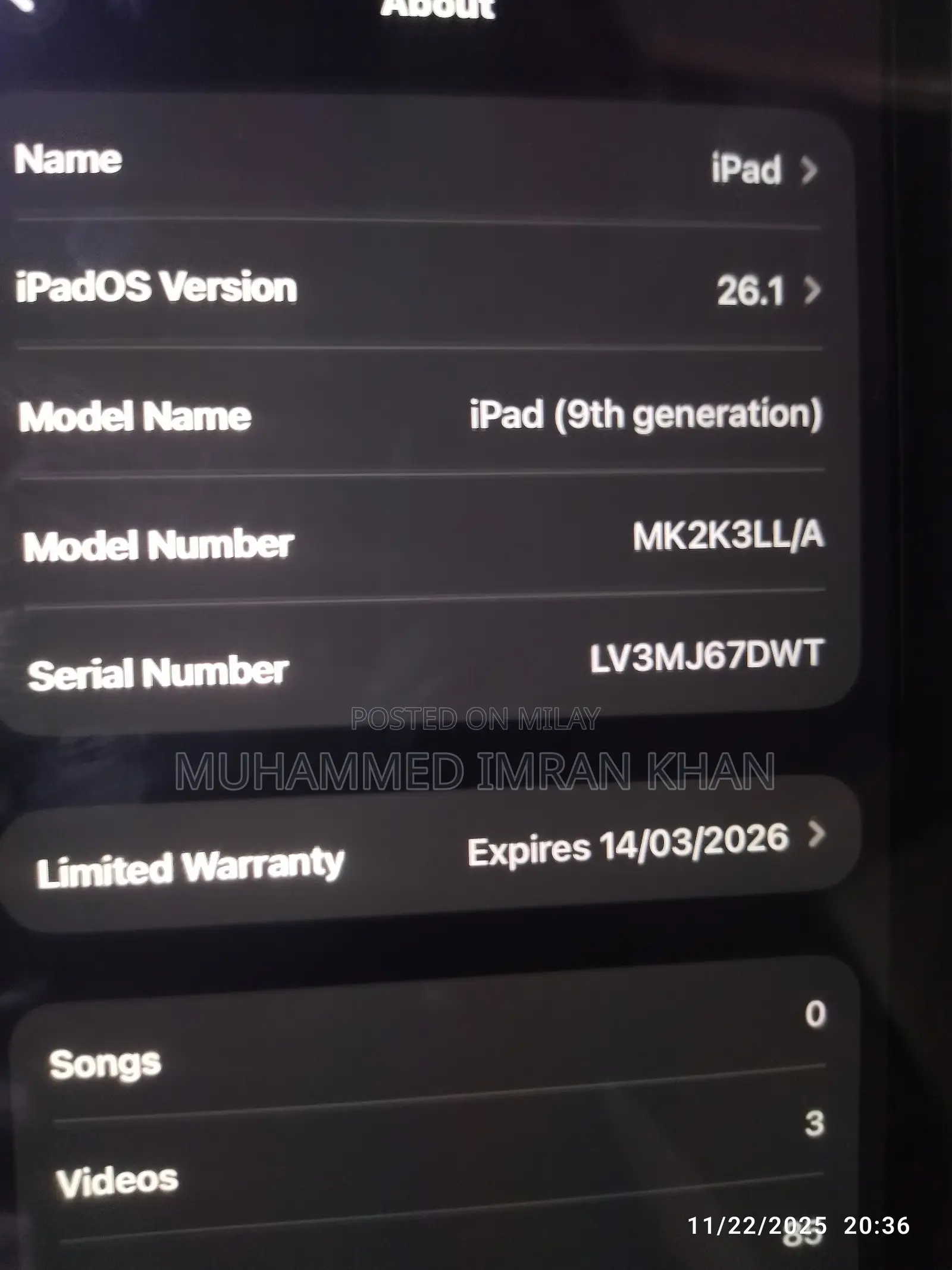 New Apple iPad (2025) 64 GB Gray