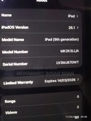 New Apple iPad (2025) 64 GB Gray