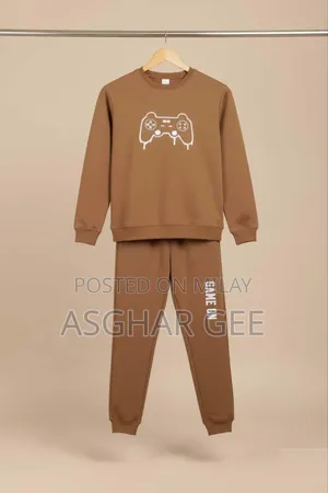 Photo - 2 PCS Men's Polyester Fleece Printed Track Suit