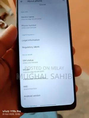 Motorola Edge 5G 2021 256 GB Blue