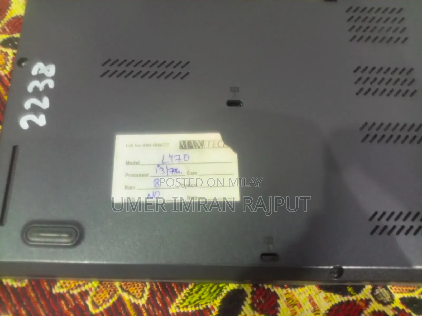 Laptop Lenovo ThinkPad L470 8GB Intel Core I3 SSD 128GB