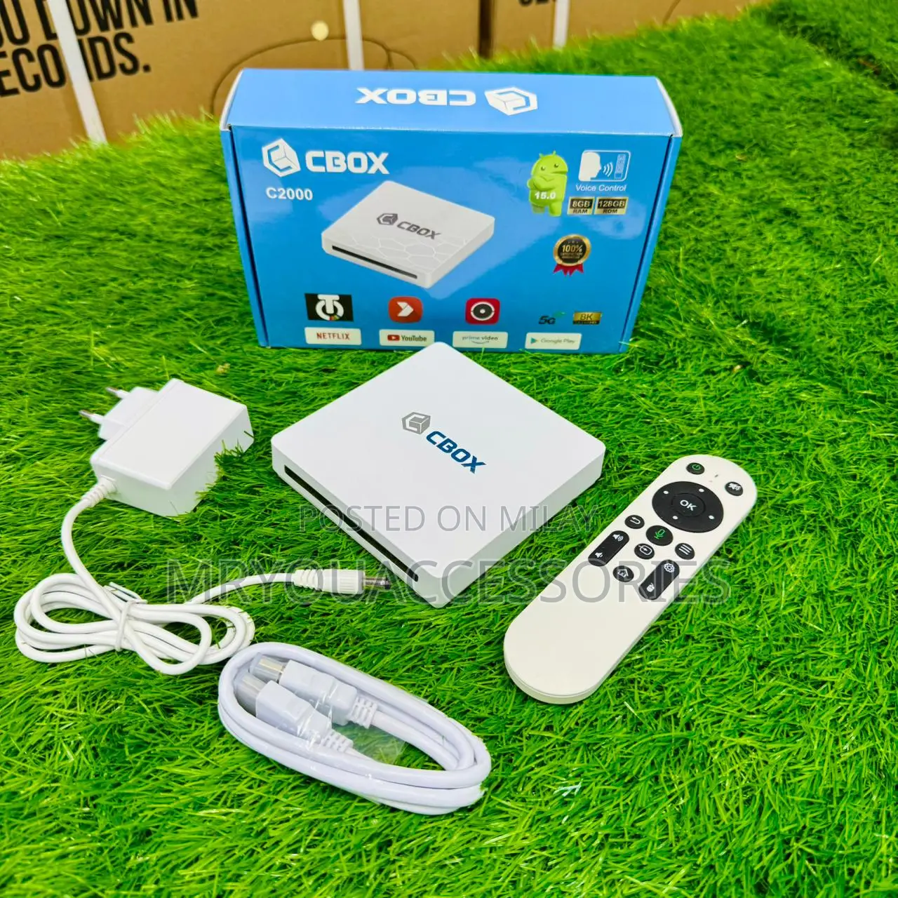 C Box Original Google Voice Remote | With Cable Chanel Movies .